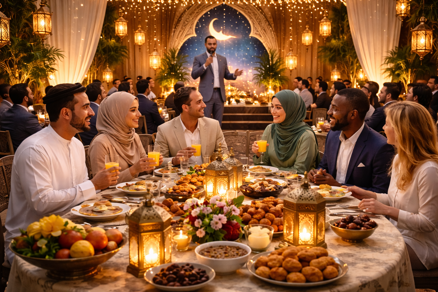Soirée d’entreprise ramadanesque avec ftour et cérémonie au Maroc