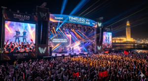Timeless Festival Casablanca : écrans géants LED, sonorisation, éclairage et production événementielle professionnelle au Maroc
